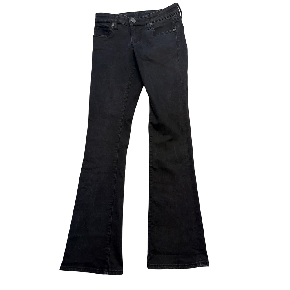 KUT From The Kloth Farrah Bootcut Jeans Womens 0 Black Dark Wash Stretch 27x31